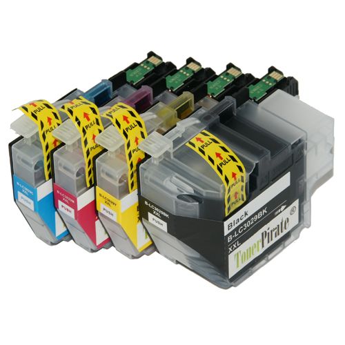 Brother LC3029 Black & Color Compatible Ink Cartridge 4 Pack Set