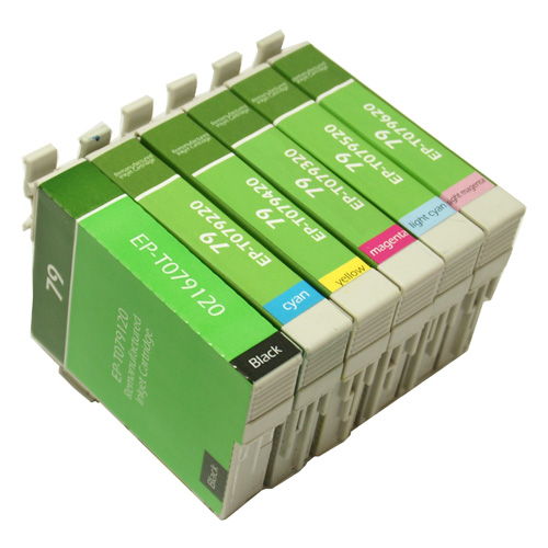 Epson #79 Remanufactured Black and Color 6 Pack Ink Cartridge Combo Set