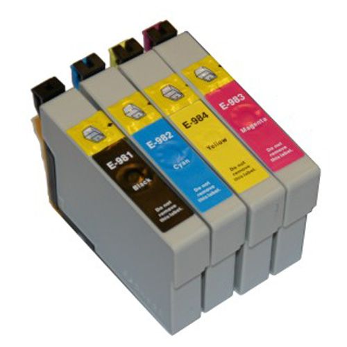 Epson T098 #98 Black and 3-Color Set Remanufactured Ink