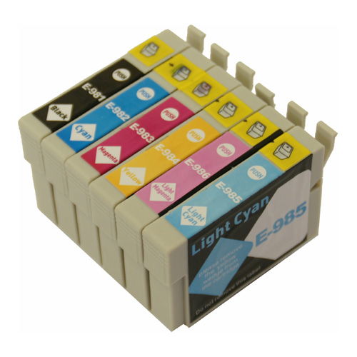 Epson T098 #98 Black and 5-Color Set Remanufactured Ink
