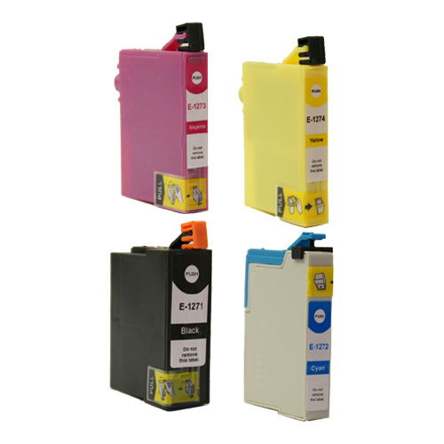 Epson T127 Black & 3-Color Combo Remanufactured Ink Cartridge Set