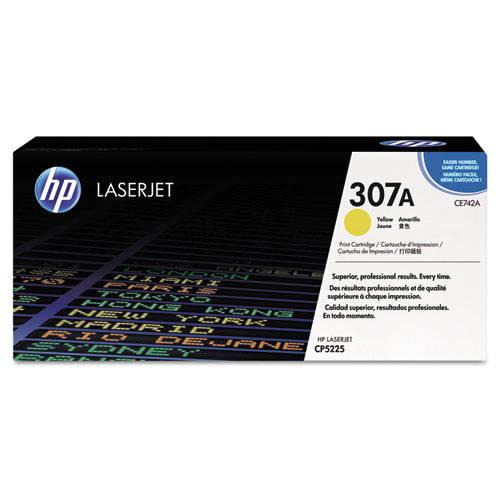 HP CE742A Yellow Original Toner Cartridge for Laserjet CP5225