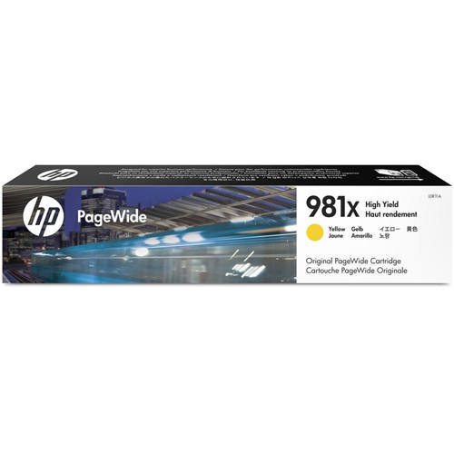 HP L0R11A 981X Yellow Original Ink Cartridge for 586f 556xh 556dn