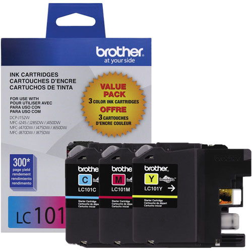 Brother LC1013PKS Tri Color Original Ink Cartridge for DCP-J152W