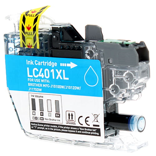 Brother LC401XL Cyan Compatible Ink Cartridge for MFC-J1010DW J1170DW