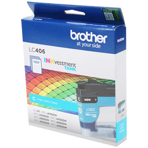 Brother LC406 Cyan Original Ink Cartridge for MFC-J4335DW J4345DW