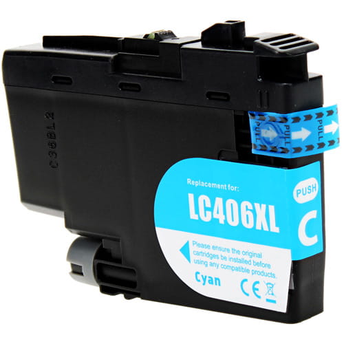 Brother LC406XL Compatible Cyan High Yield Ink Cartridge MFC-J4335DW