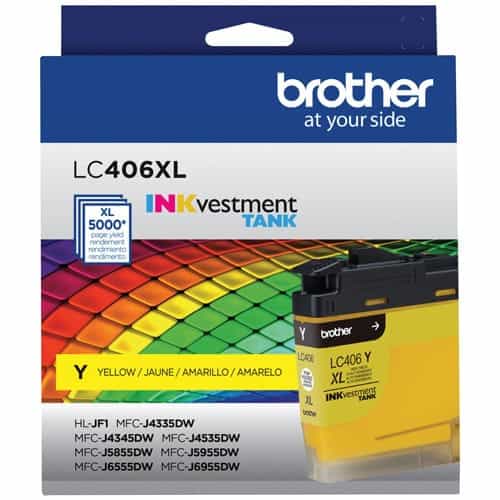 Brother LC406XL Yellow Original High Yield Ink Cartridge for MFC-J4335