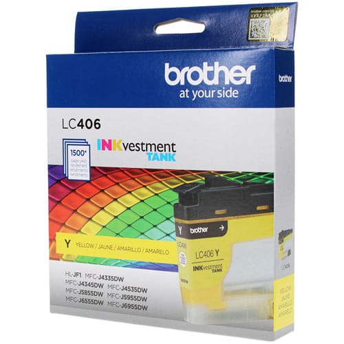 Brother LC406 Yellow Original Ink Cartridge for MFC-J4335DW J4345DW