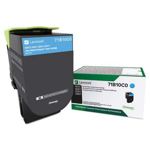 Lexmark 71B10C0 Cyan Original Toner Cartridge for CS317dn CX417de