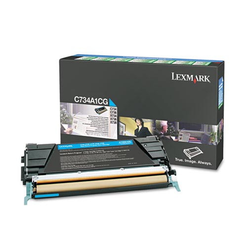 Lexmark C734A1CG Cyan Original Toner Cartridge for C734 XS734de 