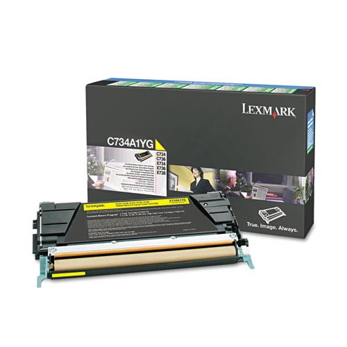 Lexmark C734A1YG Yellow Original Toner Cartridge for C734 XS734de