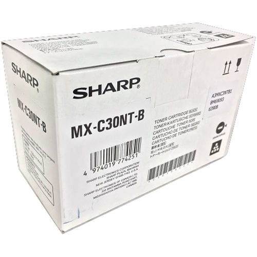 Sharp MX-C30NTB Black Original Toner Cartridge for MX-C250 MX-C300P