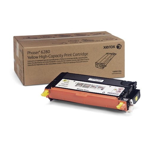 Xerox 106R01394 Original High Yield Yellow Toner Cartridge for Phaser 6280