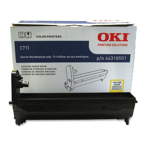 Okidata 44318501 Original Yellow Drum Unit for Okidata C711dn Color Printer