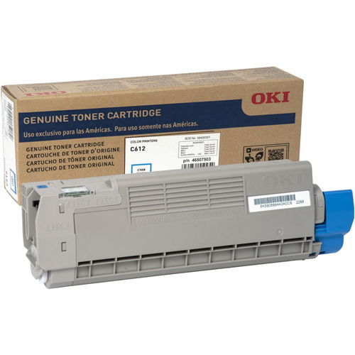 Okidata 46507503 Original Cyan Toner Cartridge - C612N C612DN