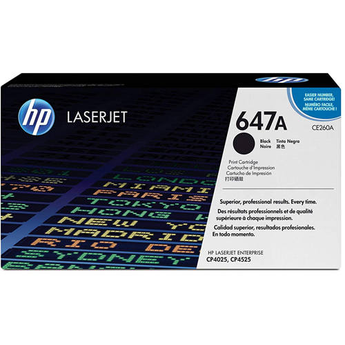 HP CE260A 647A Black Original Toner for Laserjet CM4540 CP4025