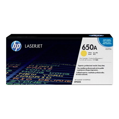 HP CE272A Yellow Original Toner Cartridge for LaserJet CP5525