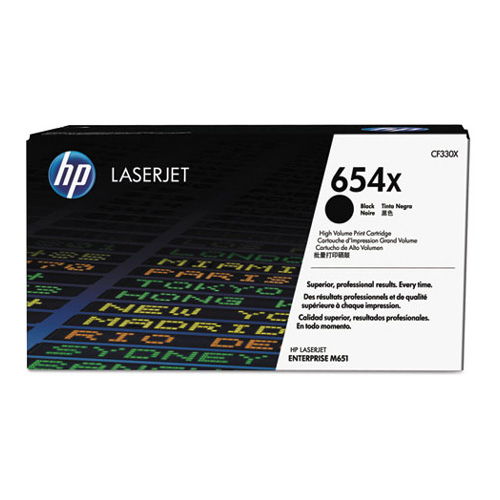 HP CF330X 654X Original Hi-Yield Black Toner Cartridge LaserJet M651