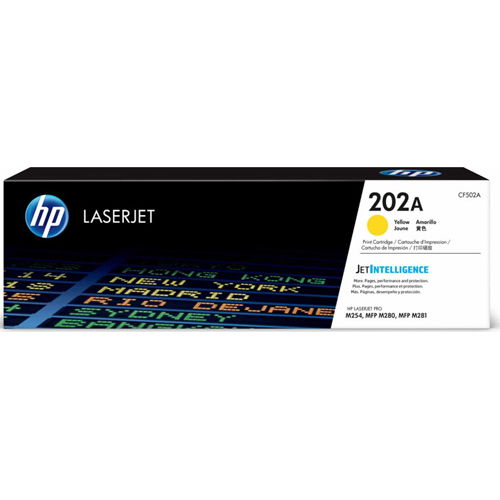 HP CF502A 202A Yellow Original Toner Cartridge - M280 M281 M254