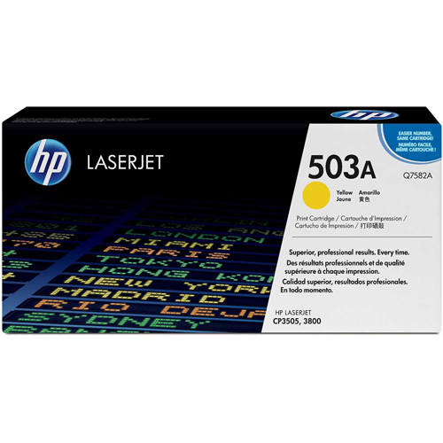 HP Q7582A Original Yellow Toner Cartridge for LaserJet 3800