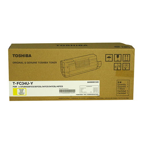 Toshiba TFC34UY Original Yellow Toner Cartridge for e-Studio 287CS