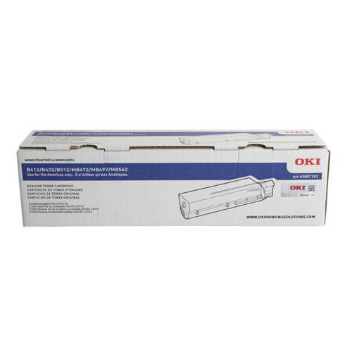 Okidata 45807101 (3K Yield) Original Toner Cartridge for B412dn 
