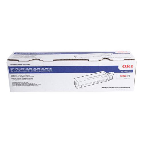 Okidata 45807105 (7K Yield) Original Toner Cartridge for B412dn