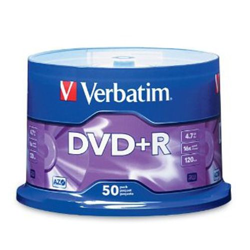 Verbatim 95037 16X 4.7GB DVD+R 50PK Spindle