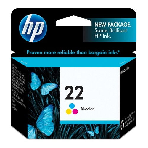 HP C9352AN (#22) Tri-Color Original Inkjet Cartridge