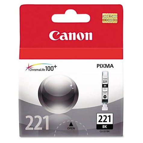 Canon CLI-221 Black Original Ink Tank for Pixma iP3600 iP4600 MP640 MP980 MX860