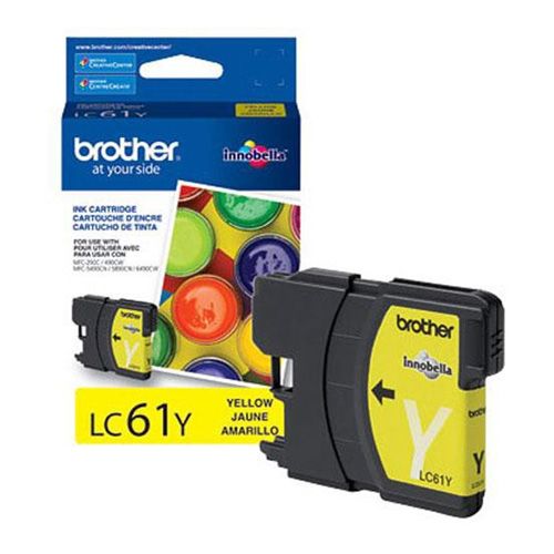 Brother LC61Y Original Yellow Ink Cartridge for DCP-165 585 6690 MFC-290 5890 790 990