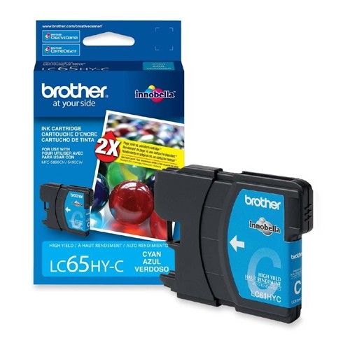 Brother LC65 High Yield Cyan Original Ink Cartridge for DCP-6690 MFC-5890 6490 6890