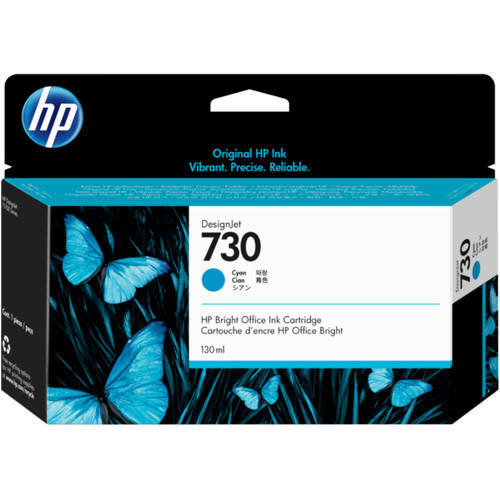 HP 730 P2V62A Cyan Original Ink Cartridge for DesignJet T1600 T1700