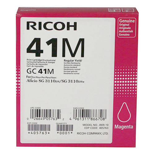 Ricoh 405763 Magenta Original Ink Cartridge for Aficio SG3100SNW