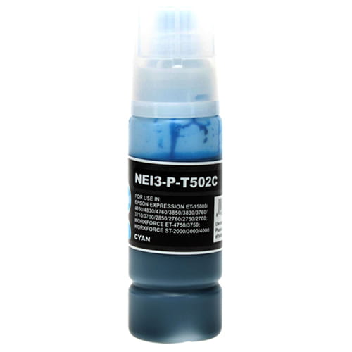 Epson T502 Cyan Compatible Ink Bottle for EcoTank ET-2850 ET-4850