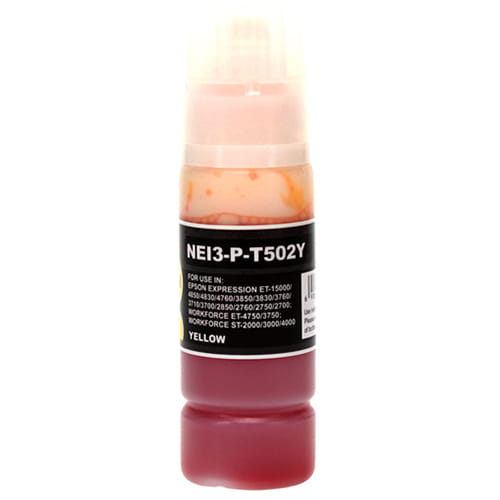 Epson T502 Yellow Compatible Ink Bottle for EcoTank ET-2850 ET-4850
