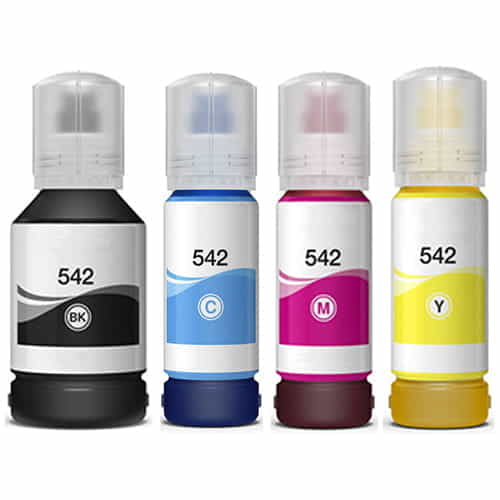Epson T542 Black & Color Compatible Ink Bottle - ET-5850 ET-5880