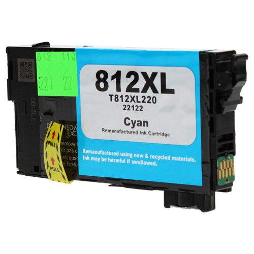 Epson T812XL220 812XL High Yield Cyan Compatible Ink Cartridge