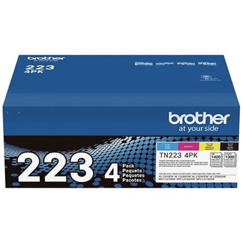 Brother TN223 Black & Color 4 Pack Standard Yield Original Toner Set