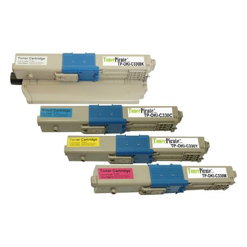 Okidata Black & Color Type C17 Toner Combo Set for C330dn C530dn MC361