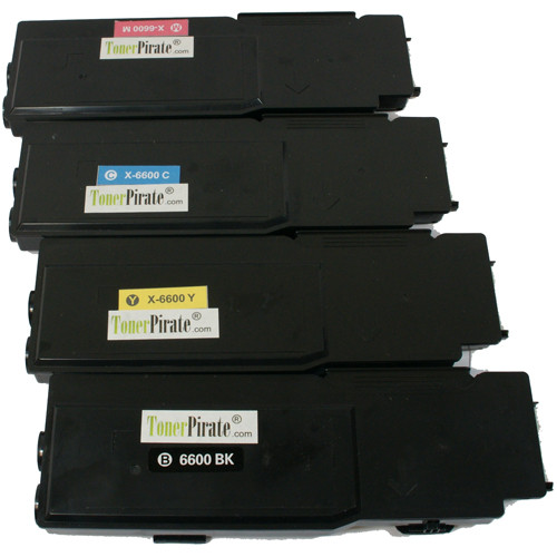 Xerox Phaser 6600 WC-6605 Black & Color Compatible Toner Cartridge Set