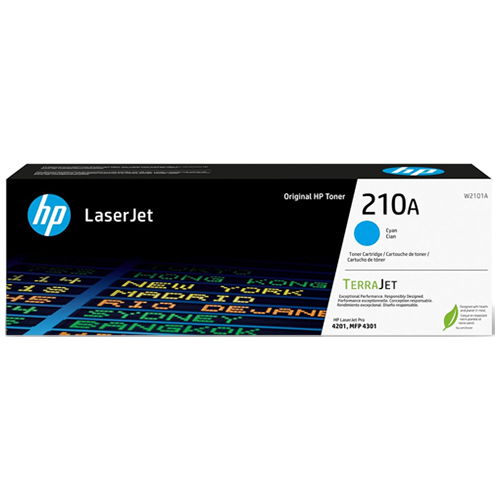 HP W2101A 210A Cyan Original Toner Cartridge for LaserJet 4201 4301