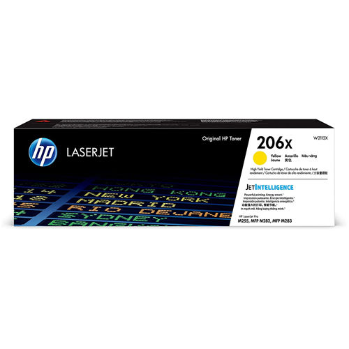 HP W2112X 206X High Yield Yellow Original Toner Cartridge - M255 M283
