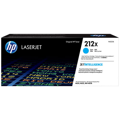 HP W2121X 212X Cyan High Yield Original Toner Cartridge - M578 M554