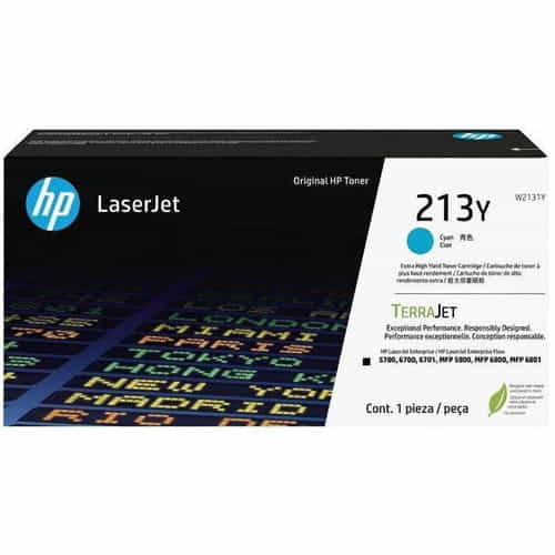 HP W2131Y 213Y Cyan Original Extra High Yield Toner Cartridge