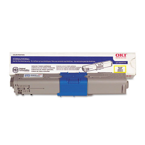 Okidata 44469701 Original Yellow Type C17 Toner for C330dn C530dn MC361 MC561