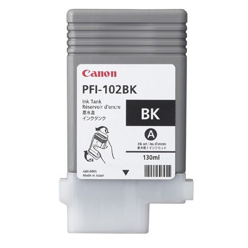 Canon PFI-102BK Original Black Ink Cartridge imagePROGRAF iPF500 iPF600 iPF700