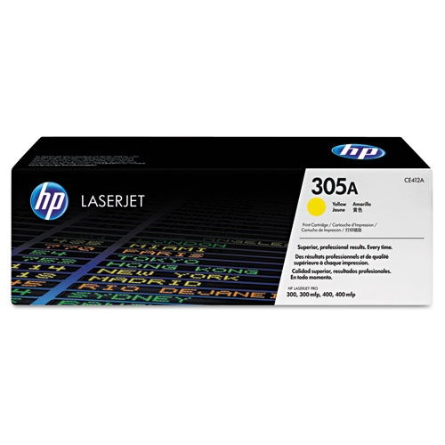 HP CE412A 305A Yellow Original Toner Cartridge LaserJet 300 400
