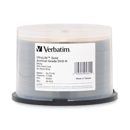Verbatim 95355 4.7GB DVD-R 50PK Ultralife Spindle